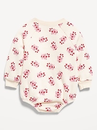 Image number 2 showing, Printed Long-Sleeve Fleece One-Piece Romper for Baby