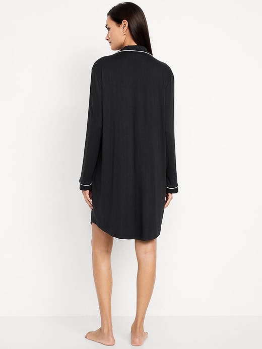 Image number 2 showing, Long-Sleeve Knit Sleep Shirt