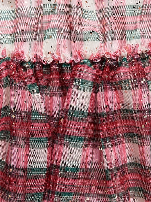 L'image numéro 4 présente Robe étagée en tulle à manches flottantes pour Toute-petite