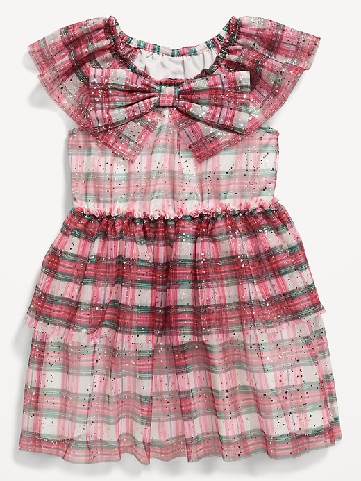 L'image numéro 2 présente Robe étagée en tulle à manches flottantes pour Toute-petite