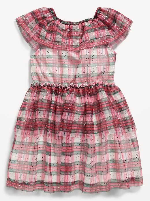 L'image numéro 3 présente Robe étagée en tulle à manches flottantes pour Toute-petite