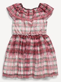 L'image numéro 3 présente Robe étagée en tulle à manches flottantes pour Toute-petite