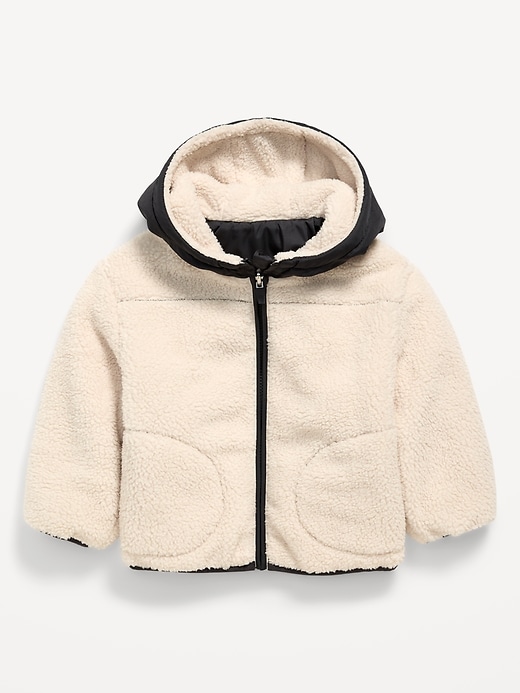 Image number 4 showing, Oversized Reversible Sherpa Jacket for Toddler Boys