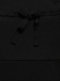 Image number 4 showing, Fitted Long-Sleeve Lace-Tie Ribbed T-Shirt for Girls