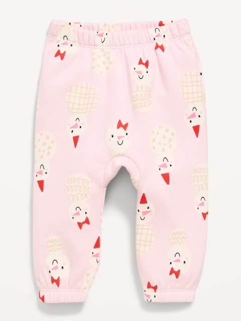 Pantalon en coton ouaté à motif pour bébé - Bonhomme De Neige