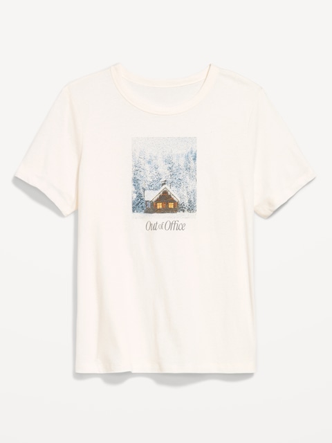 T-shirt passe-partout ras du cou à imprimé - Sel De Mer