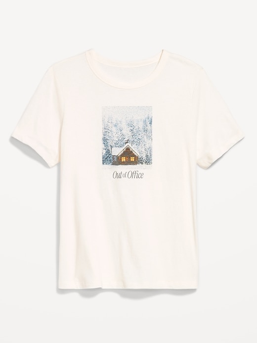 L'image numéro 3 présente T-shirt passe-partout ras du cou à imprimé