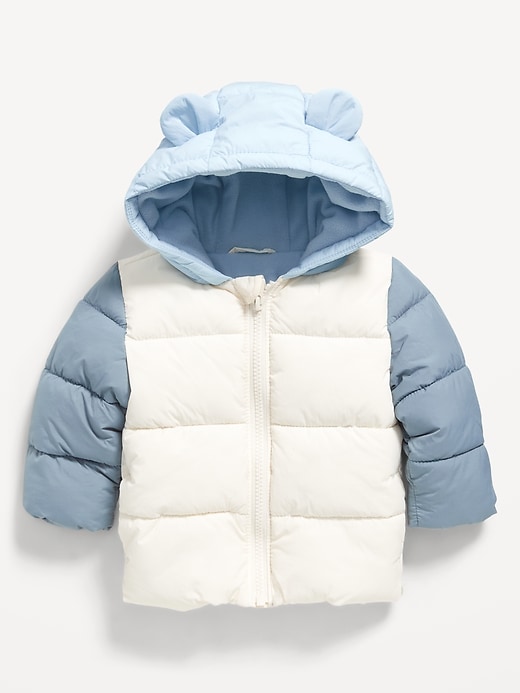 Image number 1 showing, Water-Resistant Hooded Critter Puffer Jacket for Baby