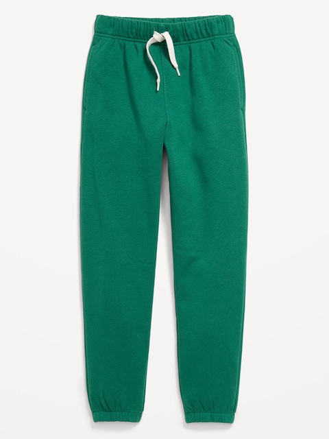 Pantalon de jogging coupe généreuse en coton ouaté pour garçon - Botanique