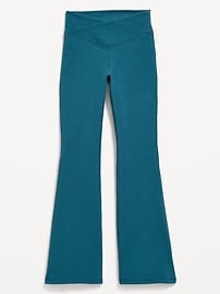 Image number 4 showing, High-Waisted PowerChill Crossover Flared Leggings for Girls