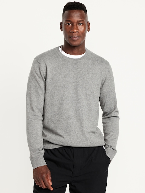 Crew-Neck Sweater - Heather Gray