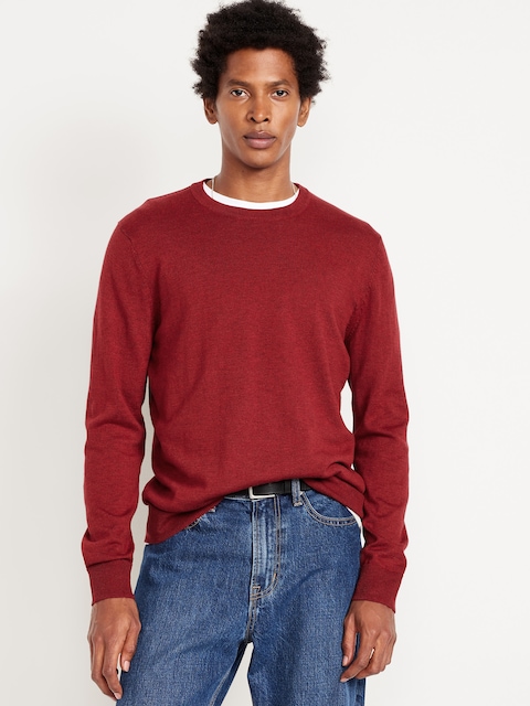 Crew-Neck Sweater - Heather Red