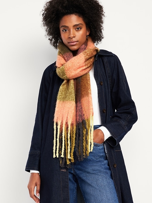 Image number 1 showing, Brushed Fringed Scarf