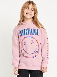 Image number 1 showing, Nirvana™ Oversized Graphic Tunic Pullover Hoodie for Girls