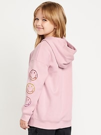 Image number 2 showing, Nirvana™ Oversized Graphic Tunic Pullover Hoodie for Girls