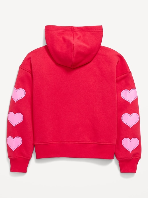 Image number 3 showing, Favorite Fleece Printed Zip-Front Hoodie for Girls