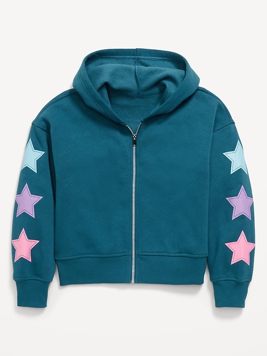 Image number 2 showing, Favorite Fleece Printed Zip-Front Hoodie for Girls
