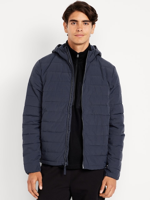Veste rembourrée hydrorésistante à sillons étroits en nylon