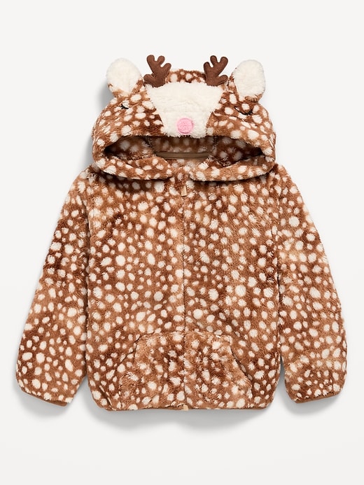 L'image numéro 2 présente Veste à capuchon à motif de créature pour toute-petite fille