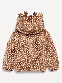 L'image numéro 3 présente Veste à capuchon à motif de créature pour toute-petite fille