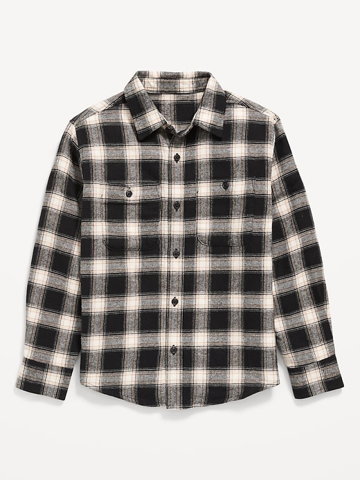 L'image numéro 2 présente Chemise à poche et à manches longues en flanelle à carreaux pour tout-petit garçon