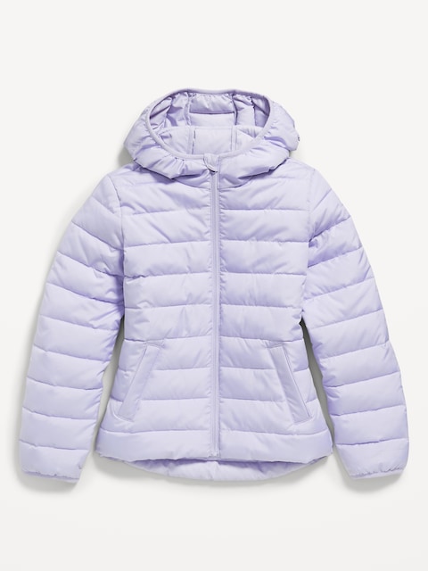Water-Resistant Narrow-Channel Puffer Jacket for Girls