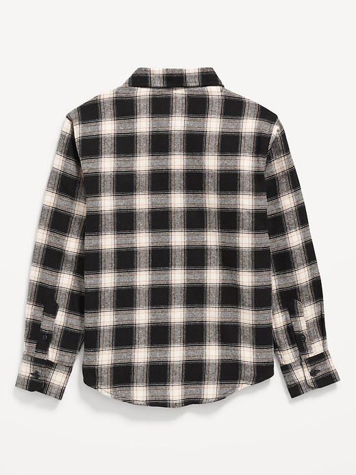 L'image numéro 3 présente Chemise à poche et à manches longues en flanelle à carreaux pour tout-petit garçon