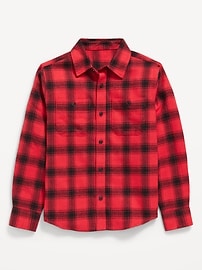 L'image numéro 2 présente Chemise à poche et à manches longues en flanelle à carreaux pour tout-petit garçon