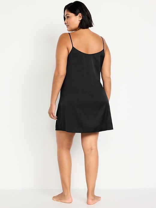 Image number 8 showing, Lace-Trim Satin Nightgown