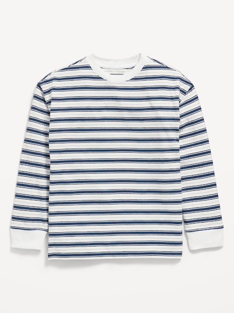 T-shirt surdimensionné à manches longues à motif pour garçon