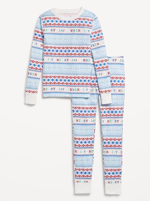 Image number 3 showing, Gender-Neutral Snug-Fit Graphic Pajama Set for Kids