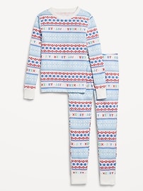 Image number 3 showing, Gender-Neutral Snug-Fit Graphic Pajama Set for Kids