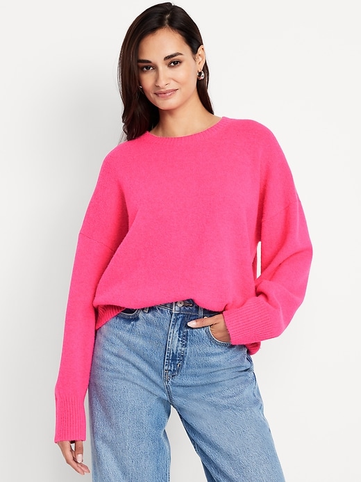 Image number 1 showing, Wool-Blend Crew-Neck Sweater