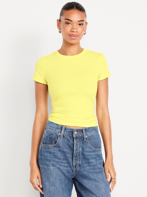 Snug Crop T-Shirt - Yellowlime