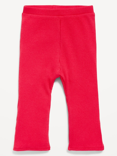 Legging côtelé évasé pour toute-petite fille - Rouge Roma