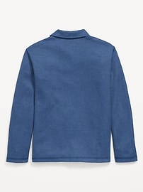 Image number 3 showing, Long-Sleeve French Rib-Knit Pocket Polo Shirt for Boys