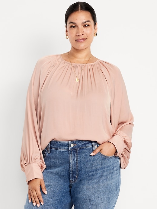 Image number 7 showing, Satin Shirred Top
