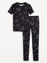 Image number 2 showing, Messi™ Gender-Neutral Snug-Fit Graphic Pajama Set for Kids