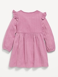 L'image numéro 2 présente Robe en tricot douillet à manches longues pour toute-petite fille