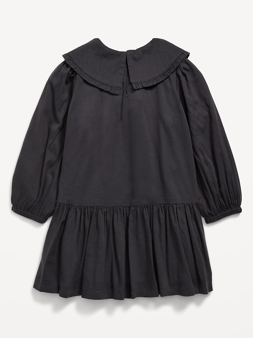 L'image numéro 2 présente Robe brodée à col à manches longues pour toute-petite fille