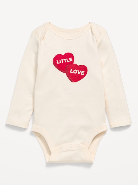 Long-Sleeve Unisex Graphic Bodysuit for Baby
