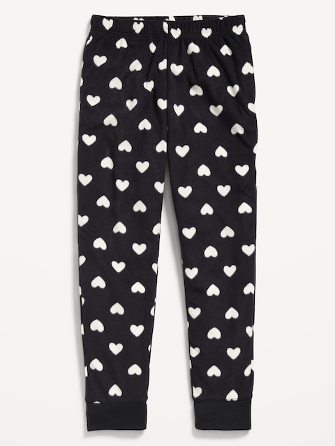 Pantalon de pyjama style jogging en micromolleton à carreaux pour fille - Noir De Jais