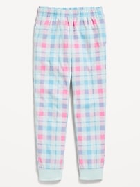 L'image numéro 1 présente Pantalon de pyjama style jogging en micromolleton à carreaux pour fille