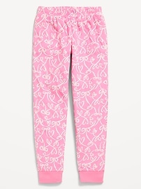 L'image numéro 1 présente Pantalon de pyjama style jogging en micromolleton à carreaux pour fille