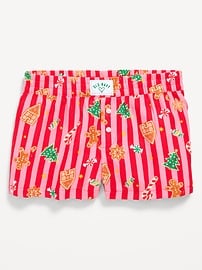 Image number 1 showing, Flannel Plaid Boxer Pajama Shorts for Girls