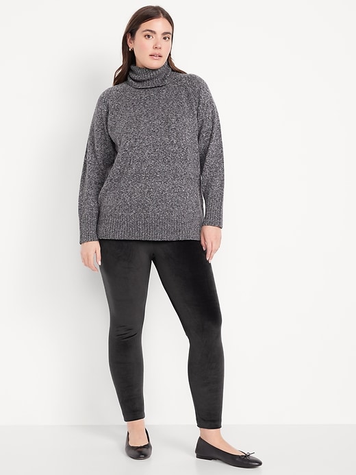 Image number 4 showing, High-Waisted Velour Fashion Ankle Leggings