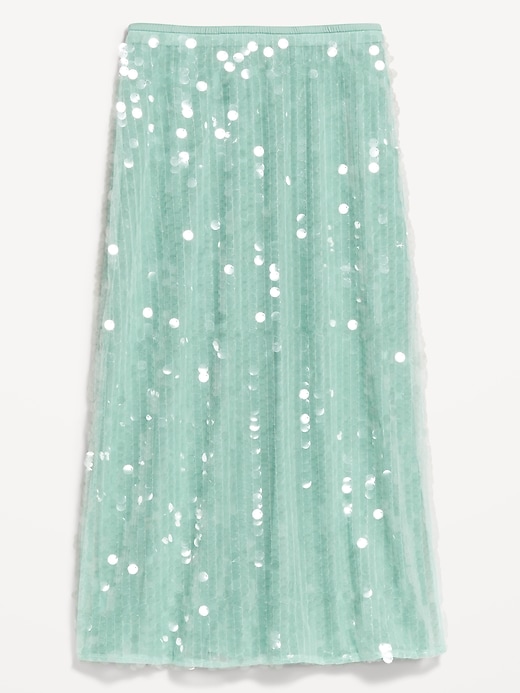 Image number 5 showing, High-Waisted Sequin Midi Pencil Skirt