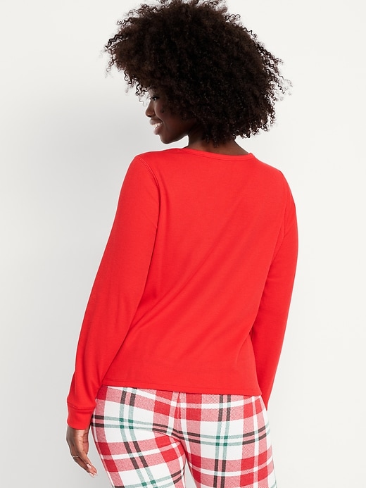 Image number 6 showing, Scoop-Neck Waffle Pajama Top