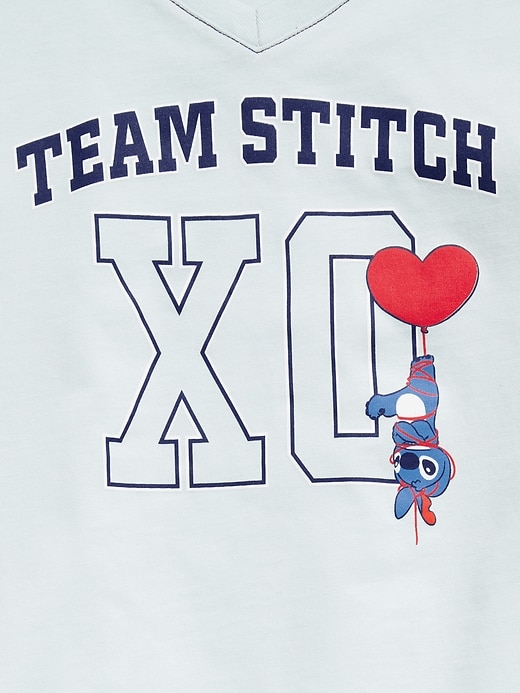 L'image numéro 4 présente T-shirt à manches longues à imprimé Stitch de Disney© pour fille