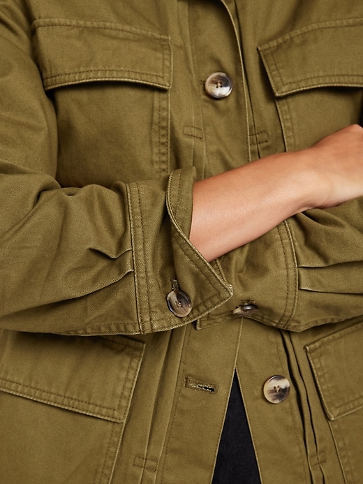 Image number 6 showing, Cinched-Waist Twill Utility Jacket